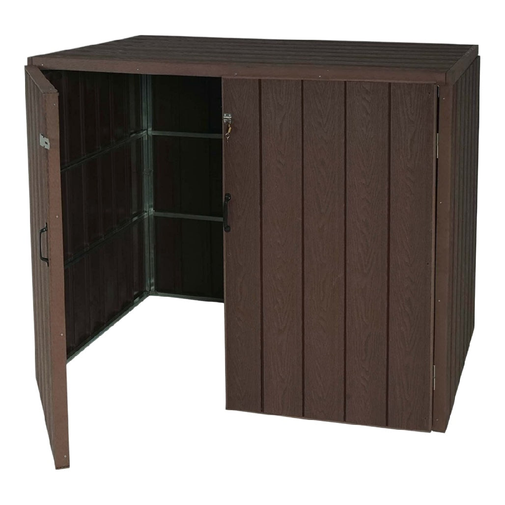 Storage Shed for Outdoor Use Made of Durable Resin - 120 x 80 x 90