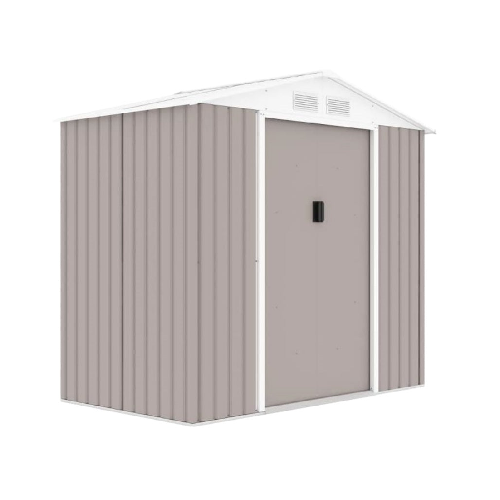 Outdoor storage shed for garden tools in galvanized steel - 100 x 80 x 160