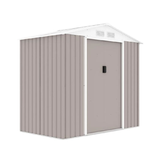 Outdoor storage shed for garden tools in galvanized steel - 100 x 80 x 160