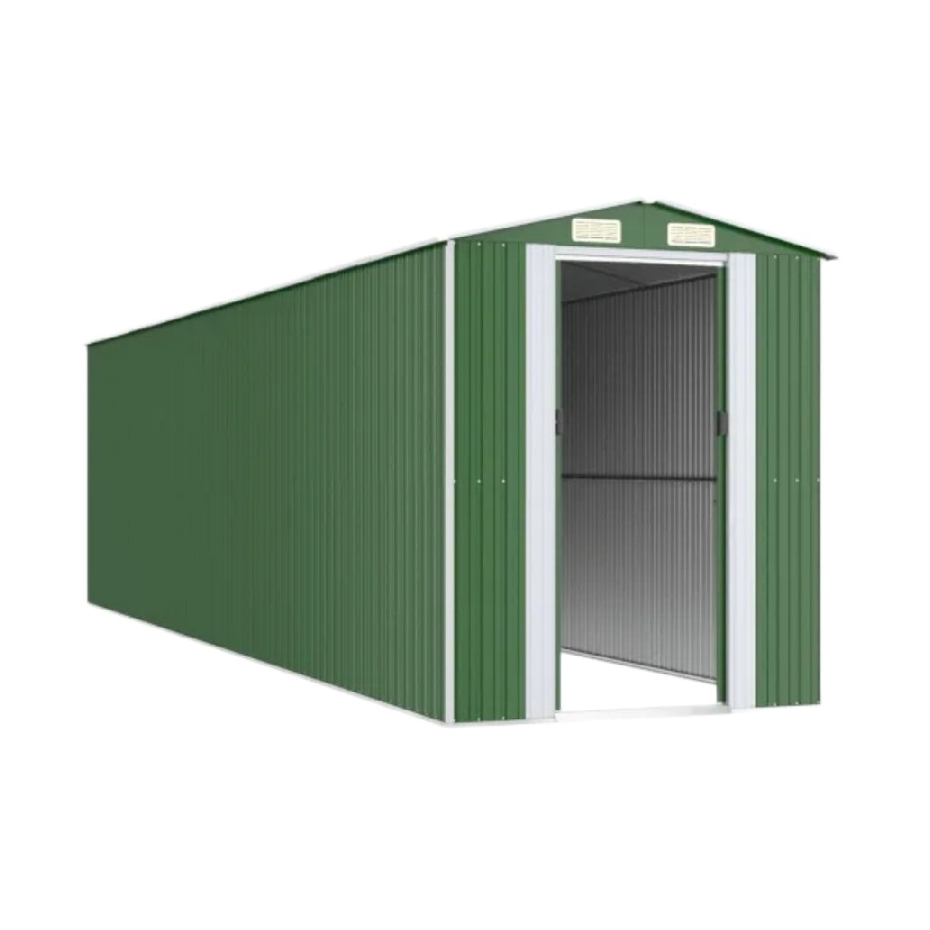 Metal storage shed for outdoor use with double doors - 300 x 240 x 220