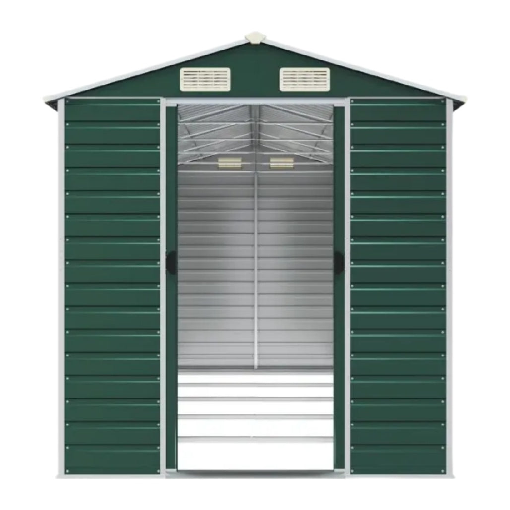 Garden Storage Shed for Outdoor Equipment in Galvanized Steel - 150 x 80 x 200